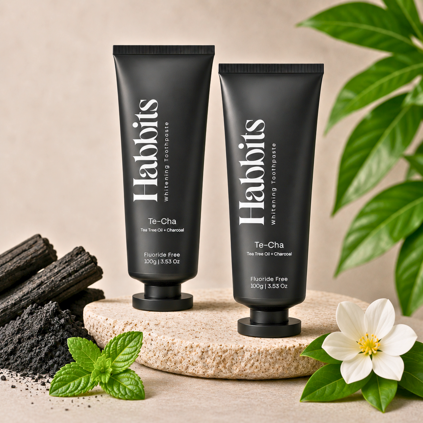 Natural Teeth Whitening Toothpaste - Charcoal mint