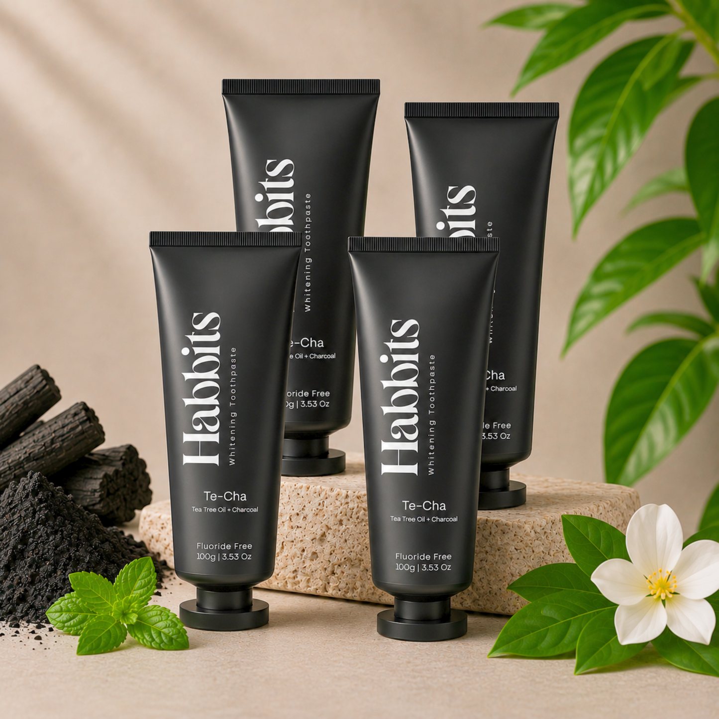 Natural Teeth Whitening Toothpaste - Charcoal mint