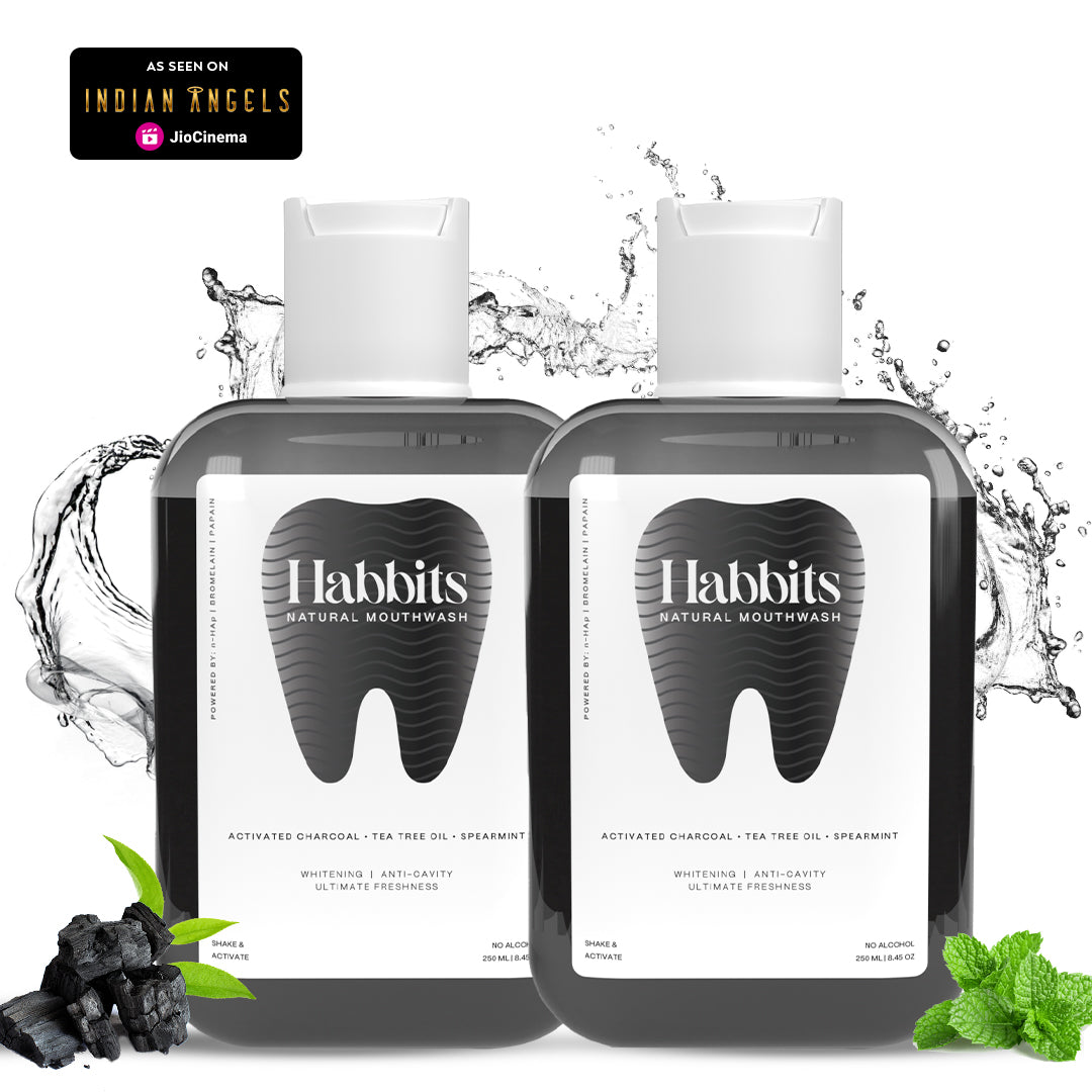 Teeth Whitening Natural Mouthwash- Charcoal & Spearmint