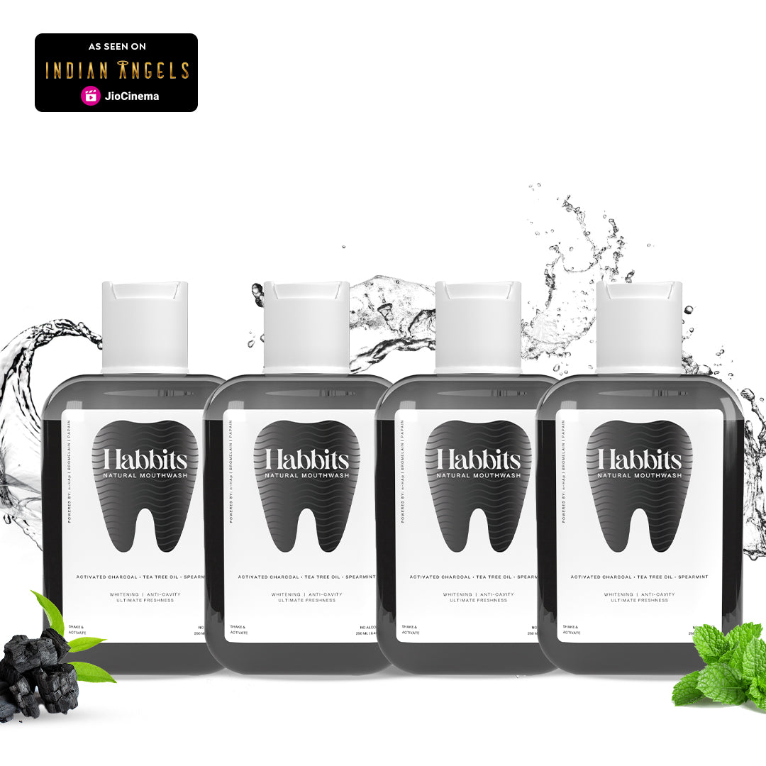 Teeth Whitening Natural Mouthwash- Charcoal & Spearmint