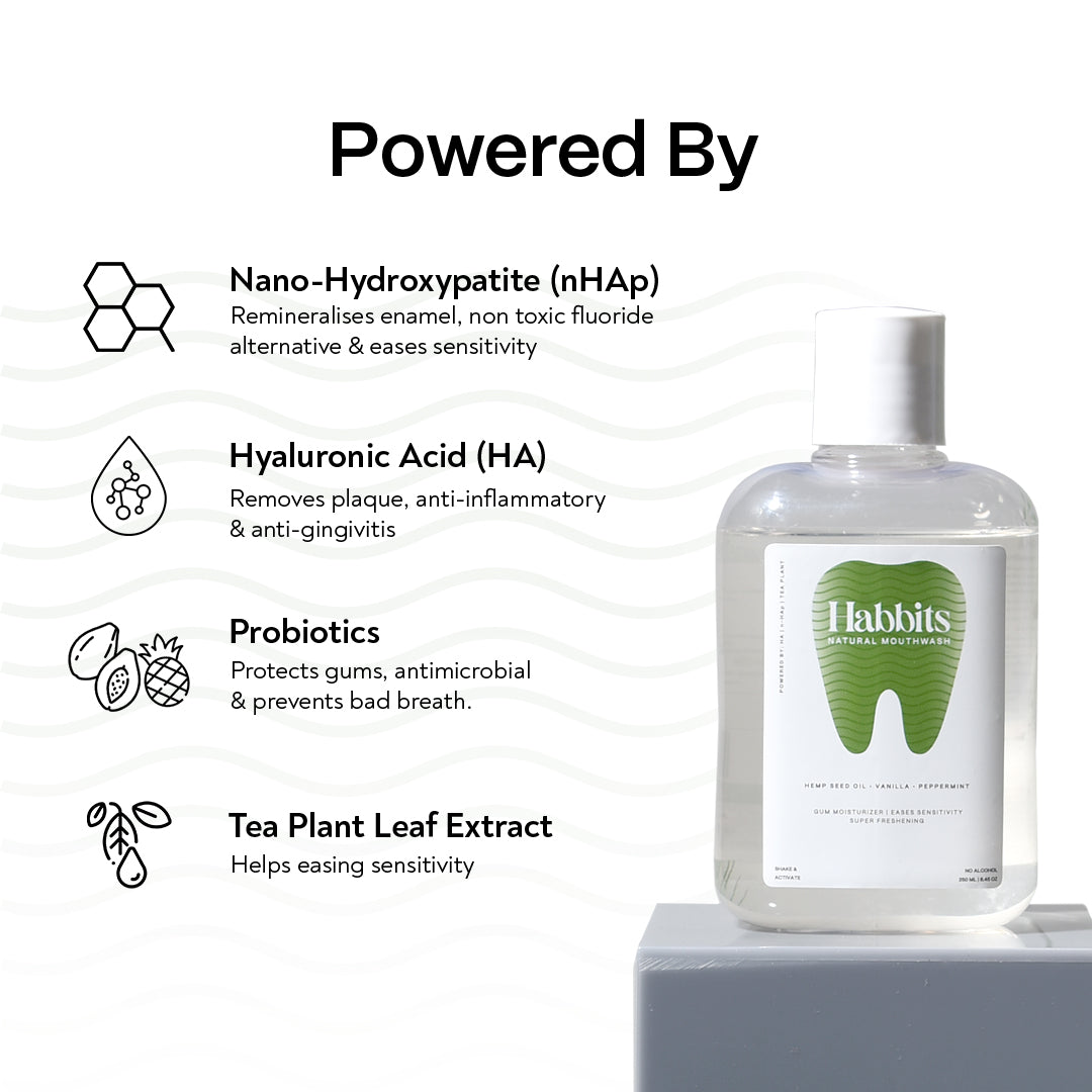 Sensitivity Relief Natural Mouthwash- Vanilla, Hemp & Spearmint  - Pack of 1