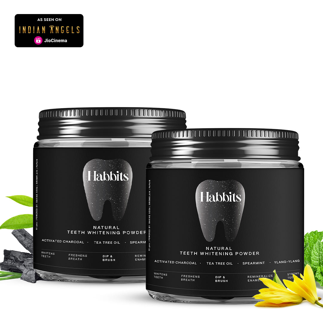 Natural Teeth Whitening Powder- Charcoal & Ylang-ylang mint