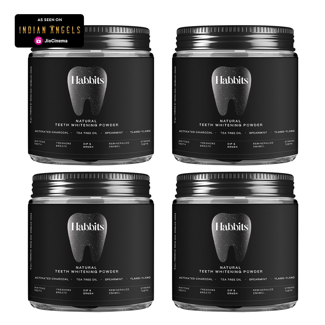 Natural Teeth Whitening Powder- Charcoal & Ylang-ylang mint
