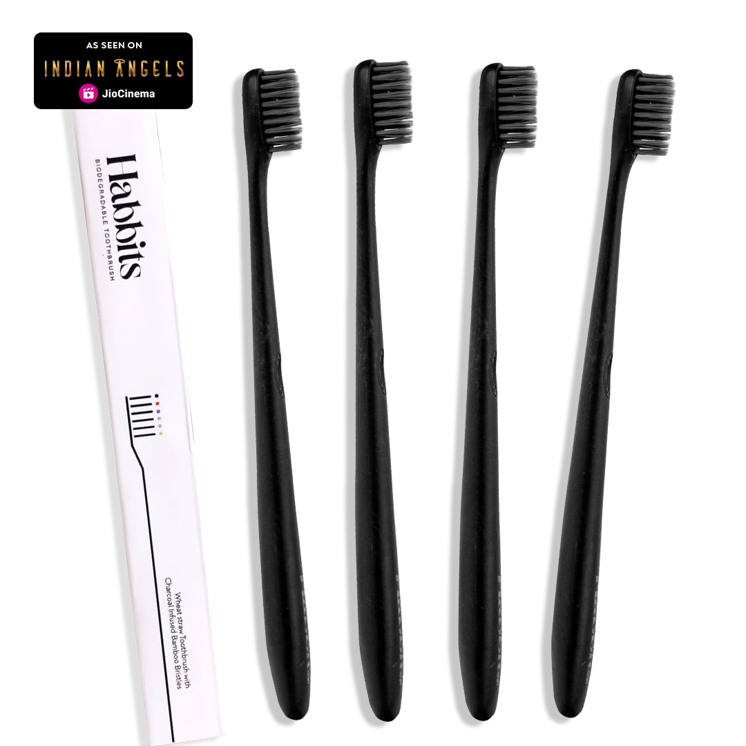 Wheat-straw Toothbrush  - Pack of 4