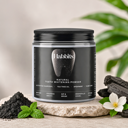 Natural Teeth Whitening Powder- Charcoal & Ylang-ylang mint