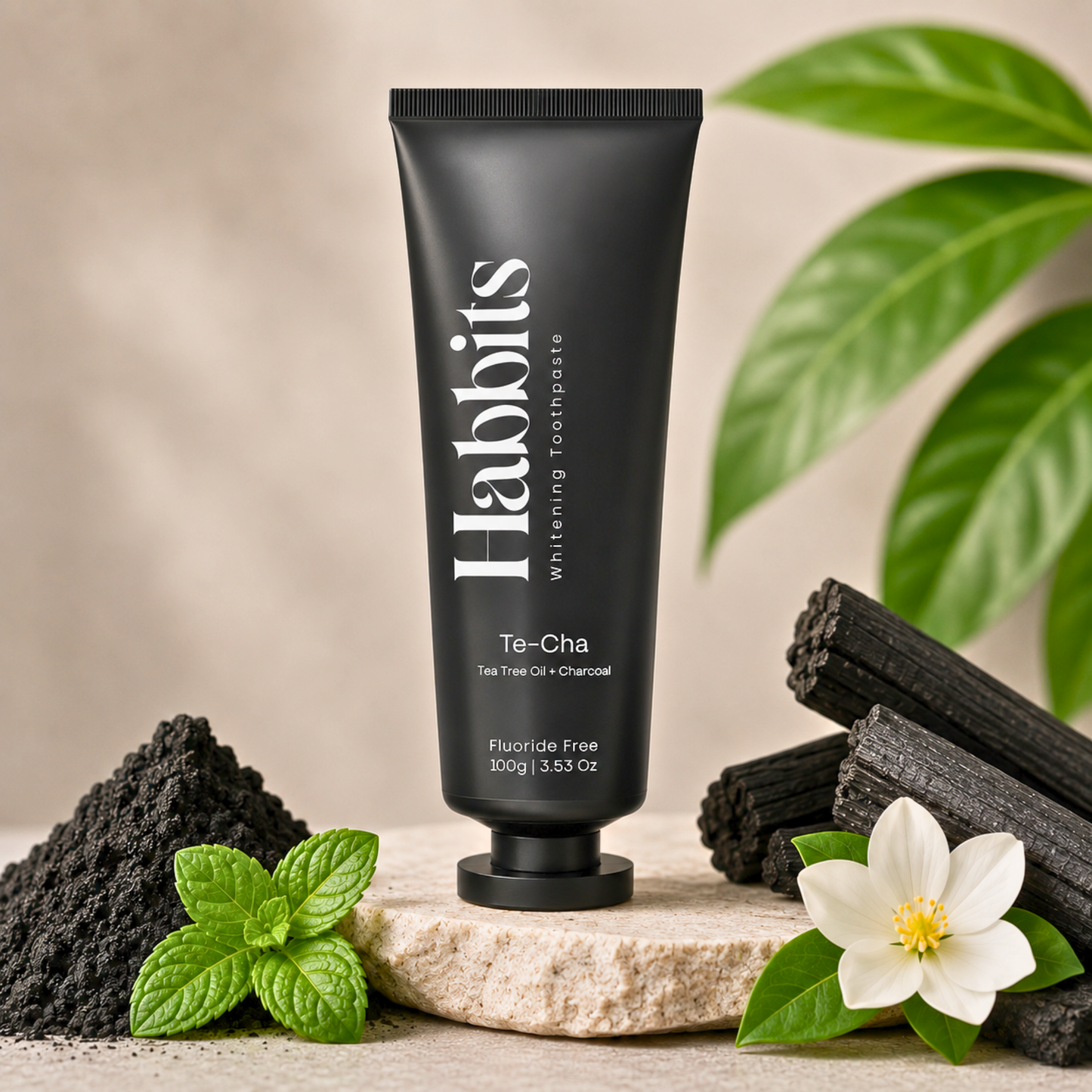 Natural Teeth Whitening Toothpaste - Charcoal mint