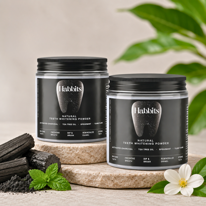 Natural Teeth Whitening Powder- Charcoal & Ylang-ylang mint