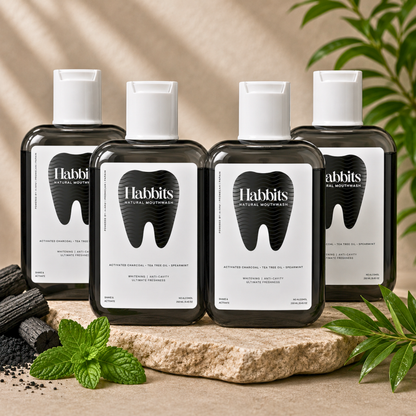 Teeth Whitening Natural Mouthwash- Charcoal & Spearmint