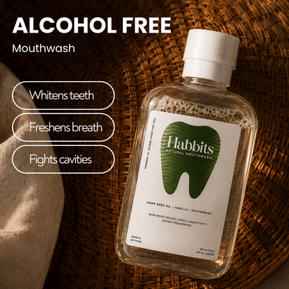 Sensitivity Relief Natural Mouthwash- Vanilla, Hemp & Spearmint