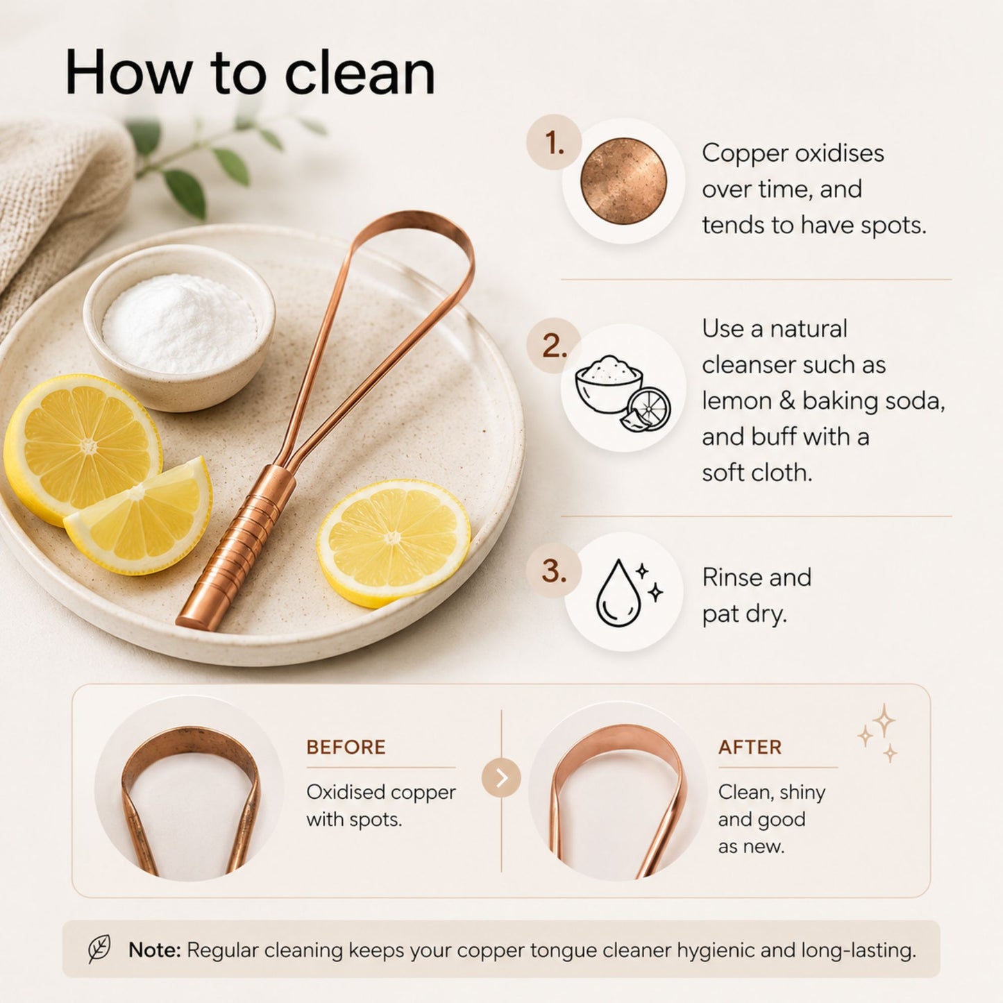Copper Tongue Cleaner