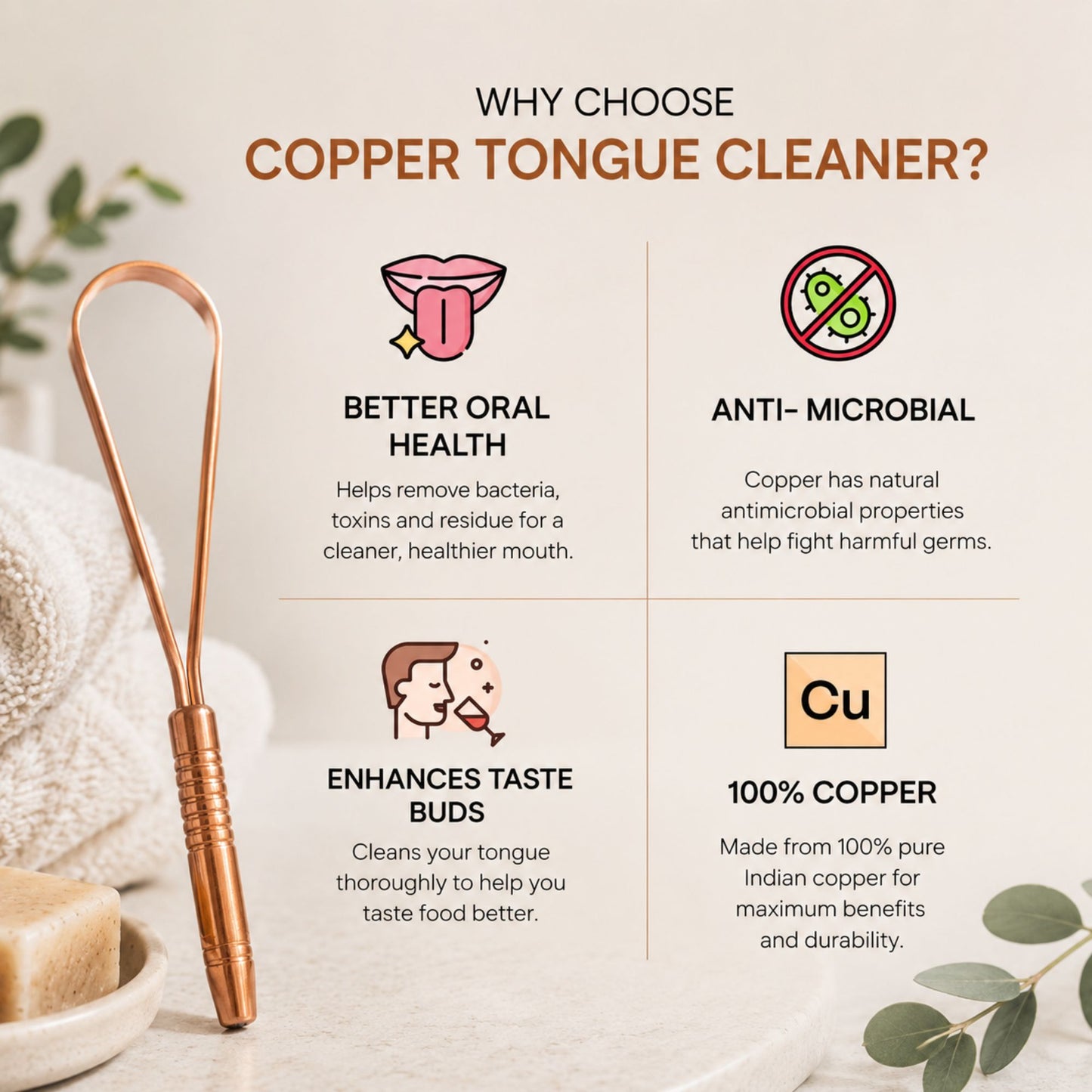 Copper Tongue Cleaner