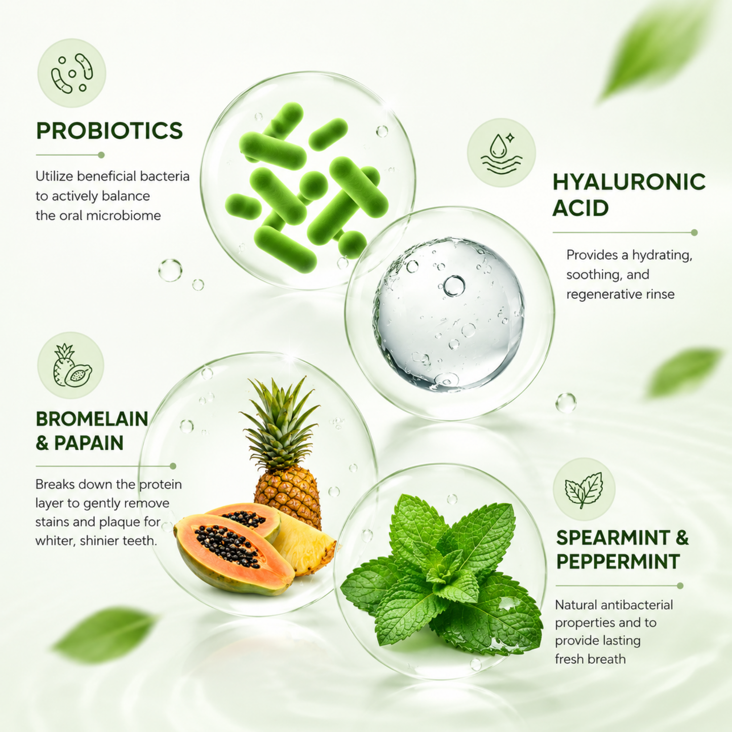Sensitivity Relief Natural Mouthwash- Vanilla, Hemp & Spearmint