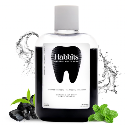 Teeth Whitening Natural Mouthwash- Charcoal & Spearmint