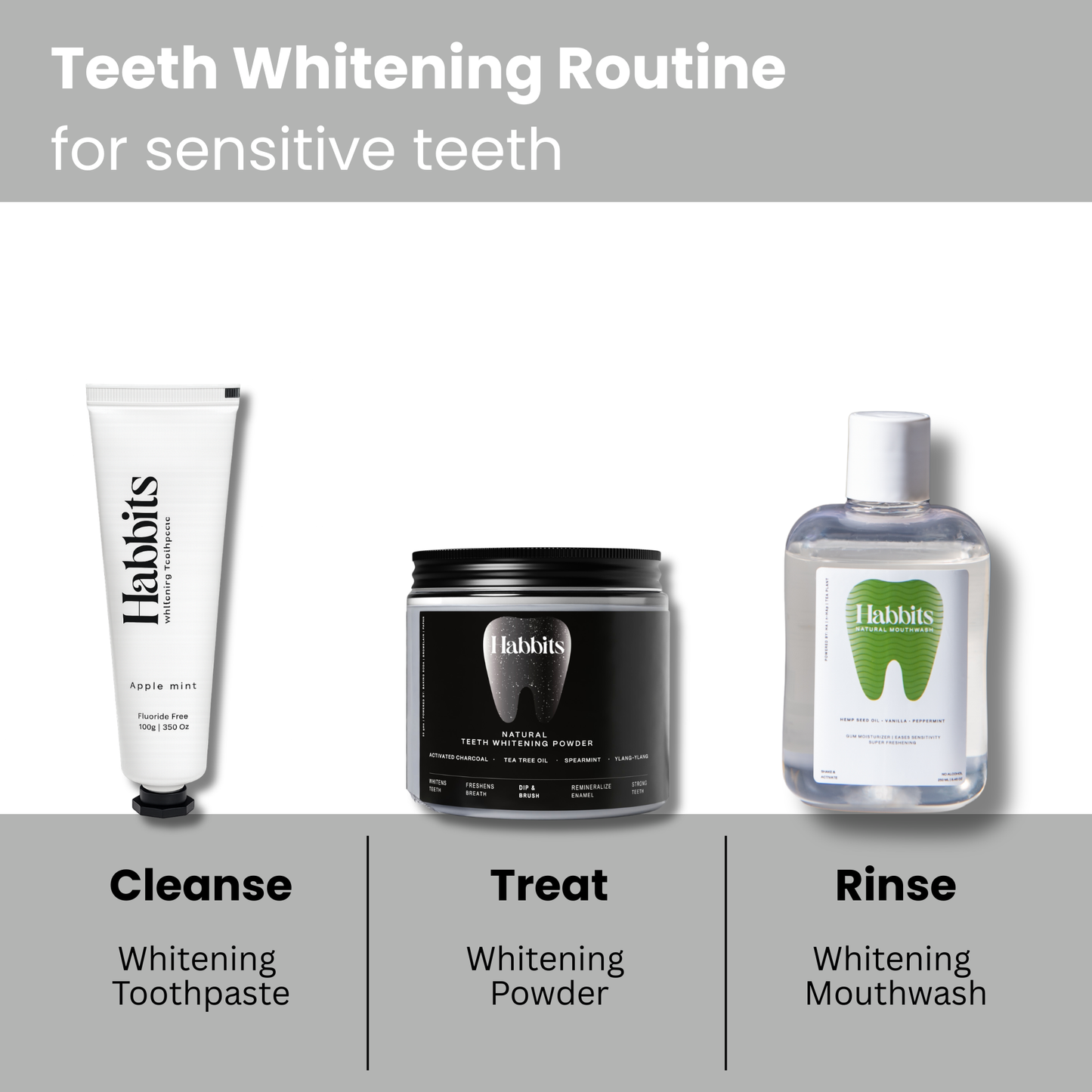 Sensitivity Relief Natural Mouthwash- Vanilla, Hemp & Spearmint
