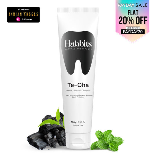Natural Teeth Whitening Toothpaste - Tea tree & Charcoal